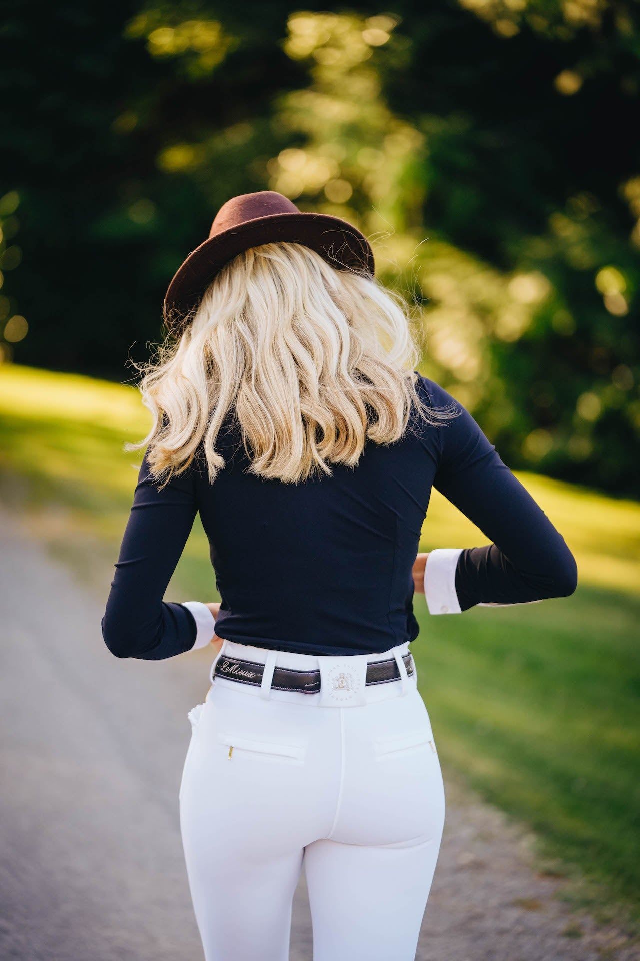 Marilyn - White High Waisted Equestrian Breeches