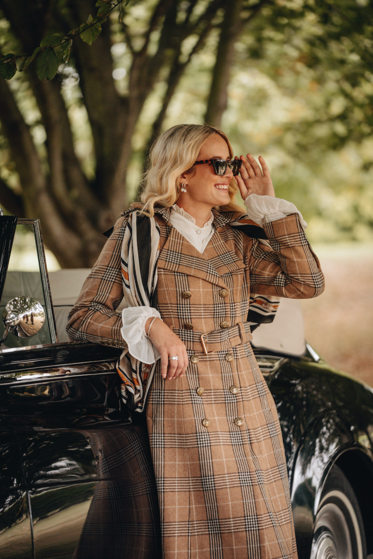 Wool Tweed Trench Coat