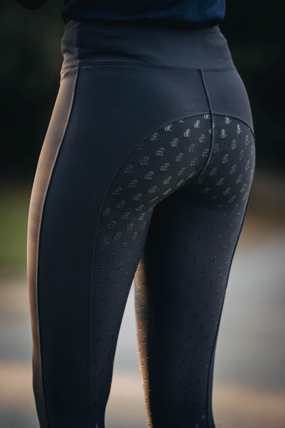 Tina - High Waisted Full Seat Equestrian Tight - Black