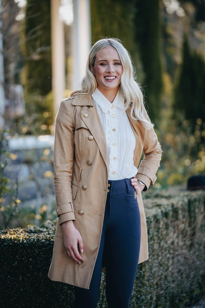 Audrey - Navy High Waisted Equestrian Breeches