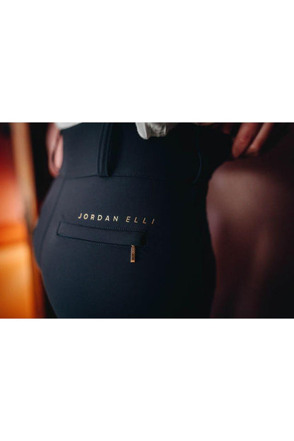 Audrey - Navy High Waisted Equestrian Breeches
