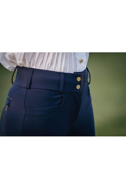 Audrey - Navy High Waisted Equestrian Breeches