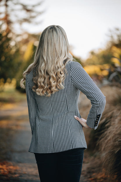 Huntingdon Blazer | Black & White Houndstooth