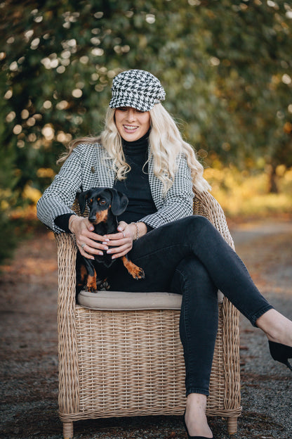Huntingdon Blazer | Black & White Houndstooth