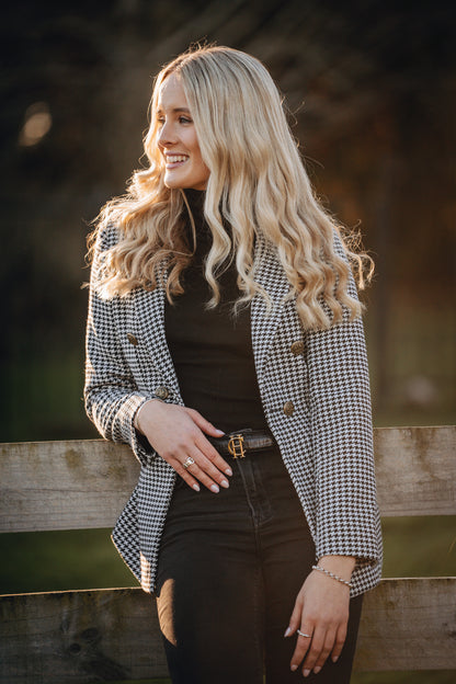 Huntingdon Blazer | Black & White Houndstooth