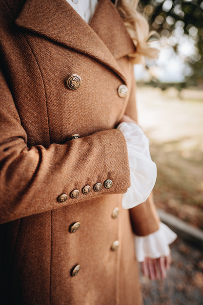 Brentwood Wool Trench Coat - Brown