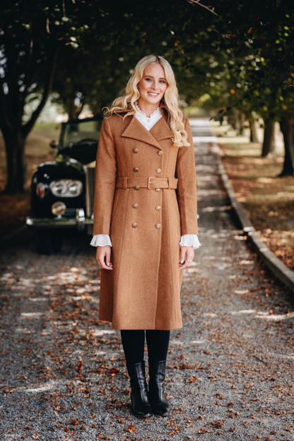 Brentwood Wool Trench Coat - Brown