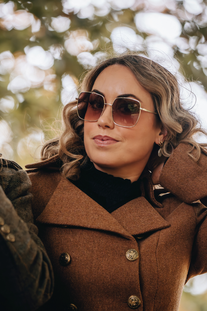 Brentwood Wool Trench Coat - Brown