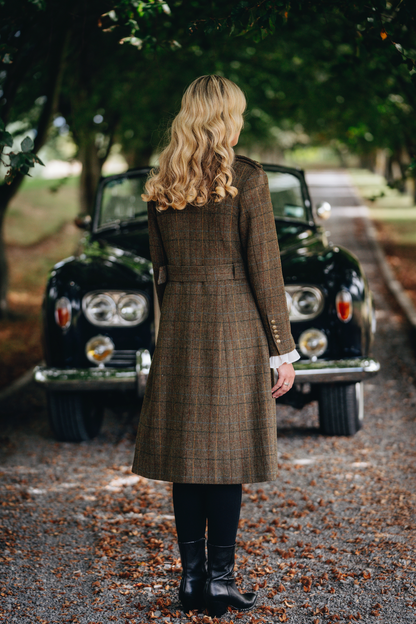 Brentwood Trench Coat - Green Tweed