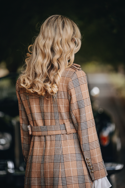 Brentwood Wool Trench Coat - Camel Tweed