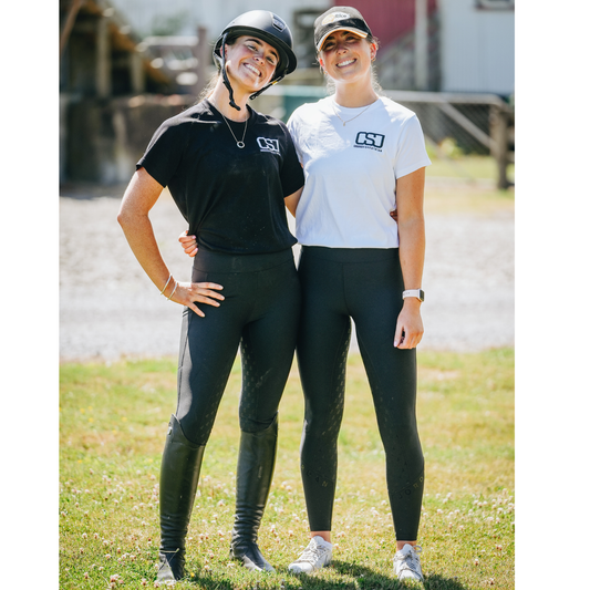 Tina - High Waisted Full Seat Equestrian Tight - Black
