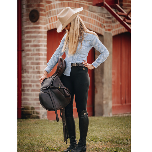 'Chanel' Black High Waisted Full Seat Breeches