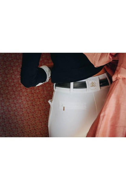 Marilyn - White High Waisted Equestrian Breeches